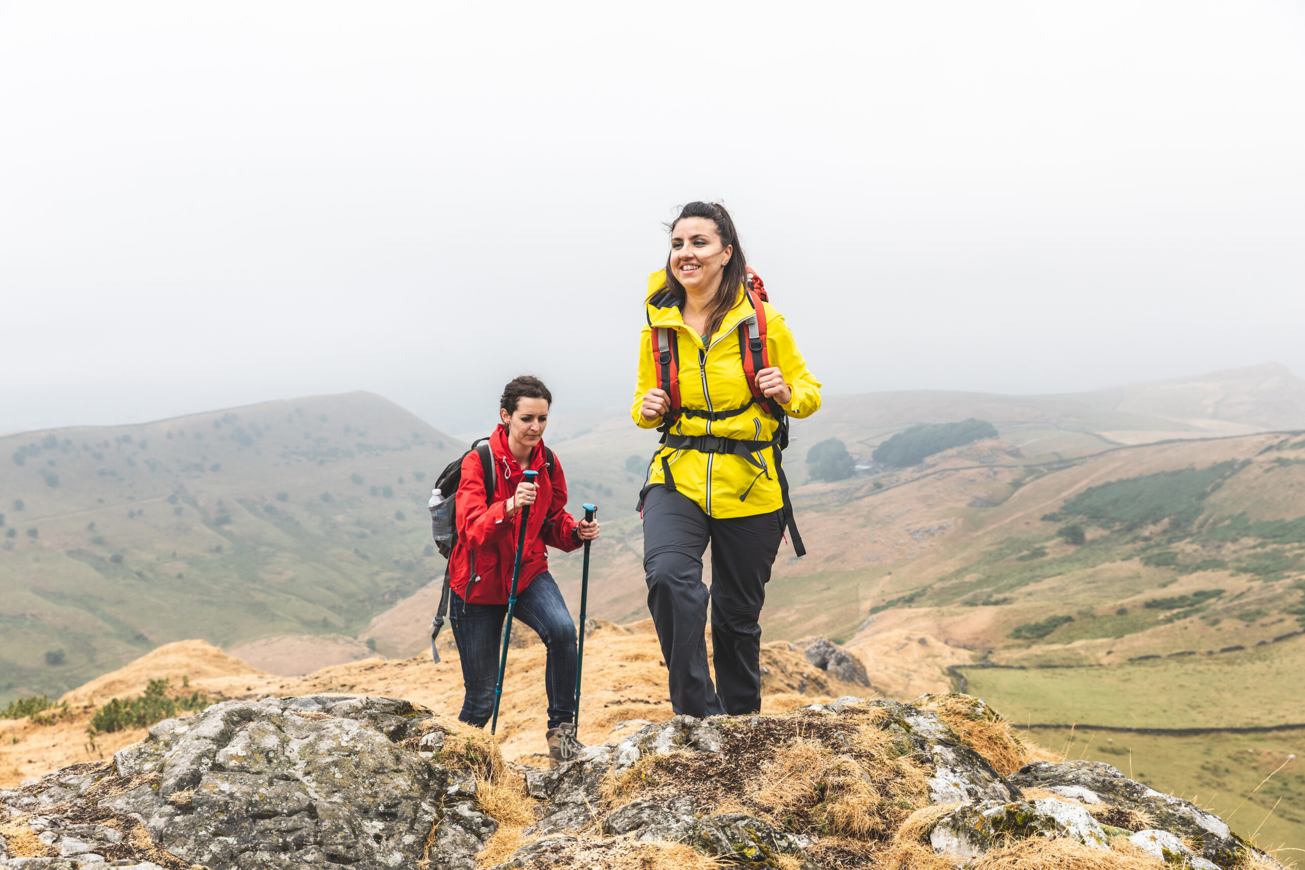 Women hiking in the peak district